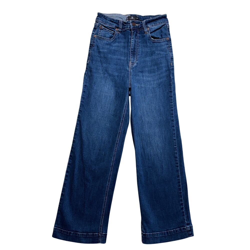 Volcom Stone Scraper Jeans Womens 26 Wide Leg High Rise Dark Wash Denim Ankle